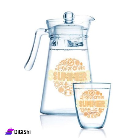 Jug Set With Luminarc Hello Summer glasses