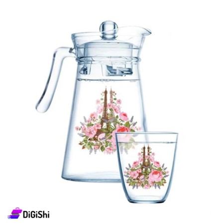 Jug set with glasses Luminarc Paris Spring