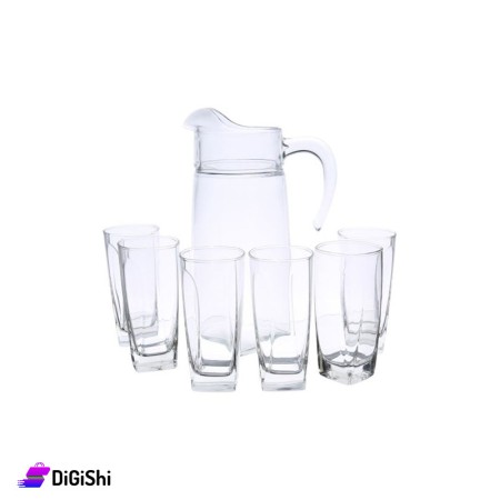 Jug Set With Glasses Luminarc Flame
