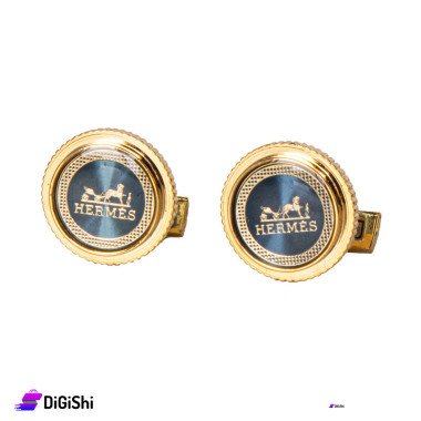 Men's HERMES Golden Cufflinks