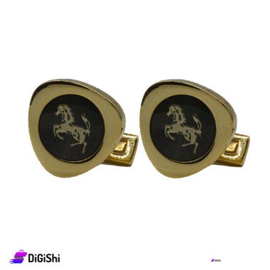 Men's Ferrari Golden Cufflinks