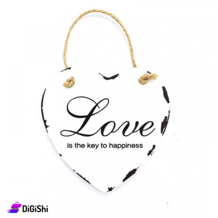 Wood Wall Decor Love - White