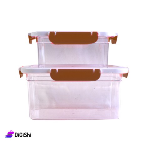 طقم تبرويرات بلاستيك كبيرة مستطيلة Rainbow 1912  - بني