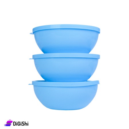 Rainbow Round Plastic Bowls Set 1910 - Blue