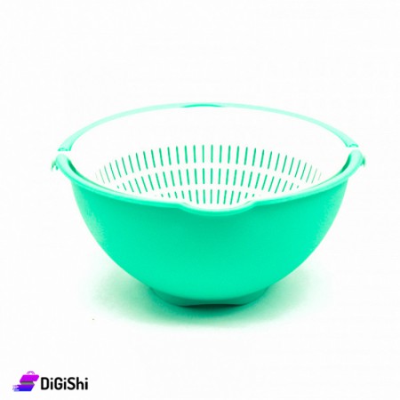 Rainbow Plastic Strainer with Bowl 1906 - Green