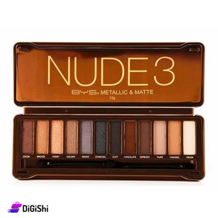 BYS Nude 3 Eyeshadow Palette Tin Collection