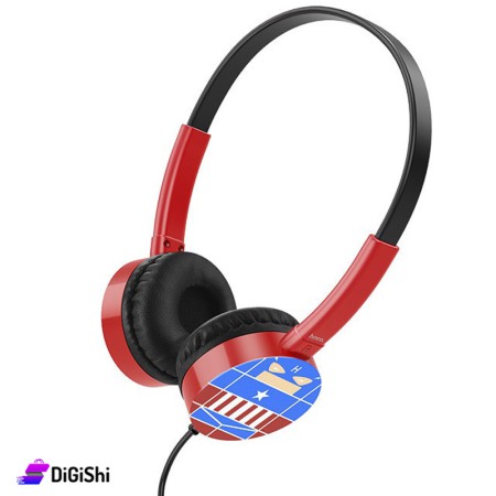 HOCO W15 Wired Exceptional Sound Headphones - Captain America