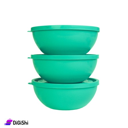 Rainbow Bowls Set with Lid 1910 - Light Green