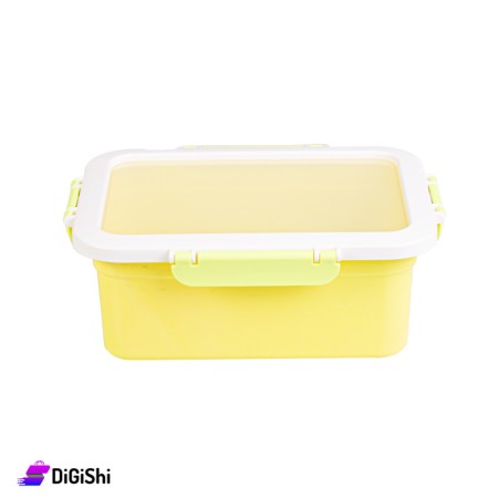 Rainbow Rectangle Plastic Bowl 1923 - Yellow