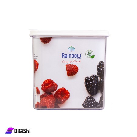 علبة مونة شفافة 1921 Rainbow - أبيض