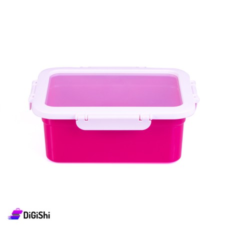 Rainbow Rectangle Plastic Bowl 1923 - Deep Pink
