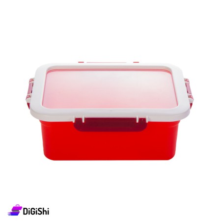 Rainbow Rectangle Plastic Bowl 1923 - Red