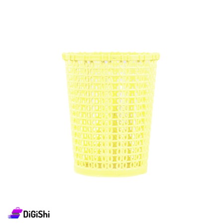 Shahd Plast Small Plastic Mesh Basket - Light Yellow