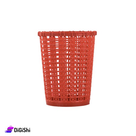 Shahd Plast Small Plastic Mesh Basket - Red