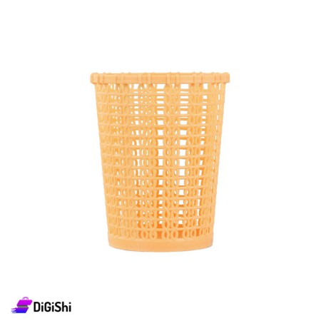 Shahd Plast Small Plastic Mesh Basket - Light Orange