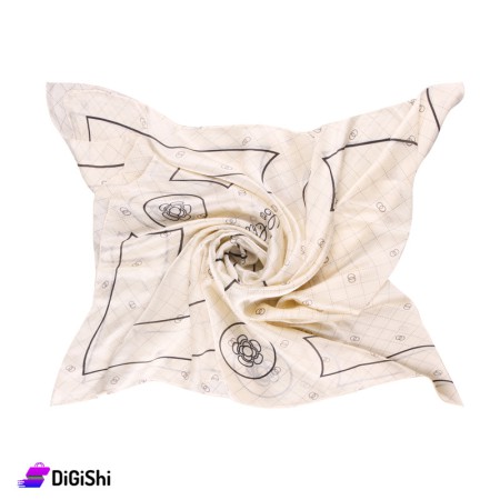 CHANEL Women's Silk Scarf - Off White