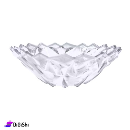 SUPER STAR Crystal Fruits Bowl With Corners Shape - Transparent