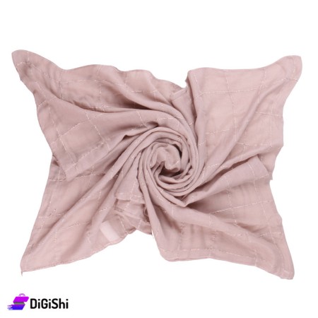 Women's Jacquard Checkered Scarf - Choco