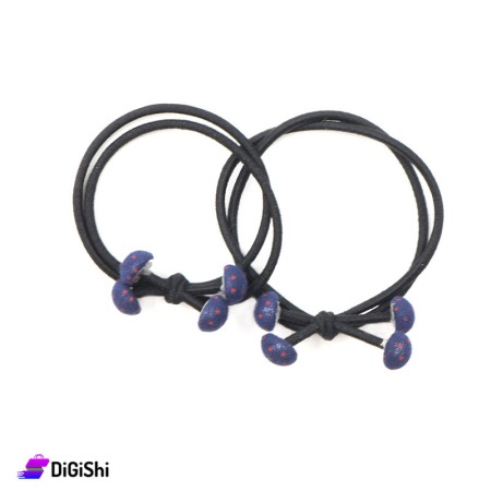 Rubber Ties Hair Set - Dark Blue