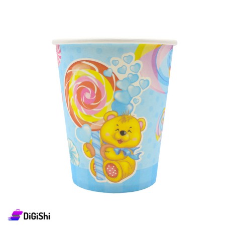 PARTY GALA Cardboard Cups Set - Light Blue