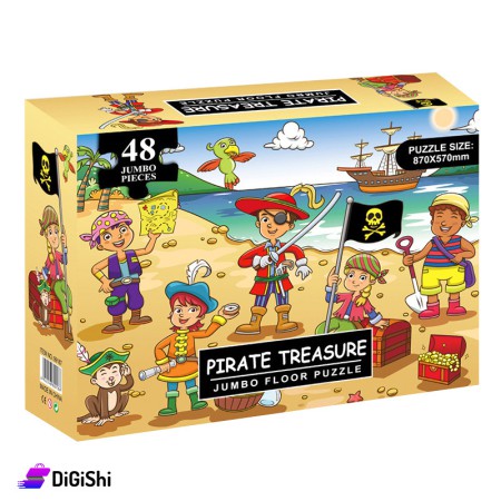 Pirate Treasure Jumbo Floor Puzzle Game - Larg pieces