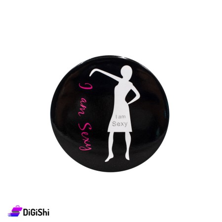I'M SEXY Plastic Printing Pin - Black
