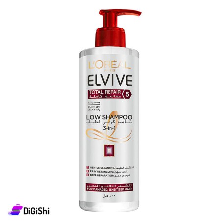 شامبو للشعر التالف والمتضرر L'OREAL ELVIVE Low Shampoo 3-in-1