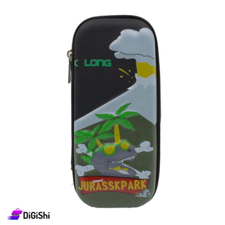 K Long Rubber School Pencil Case