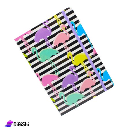 fashion Notes Flamingo Notebook (A5) - Black & White