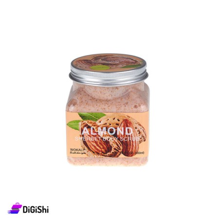 مقشر الوجه والجسم بخلاصة اللوز - 350 مل WOKALI