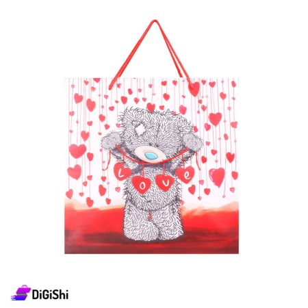 Love Medium Gift Bag - White