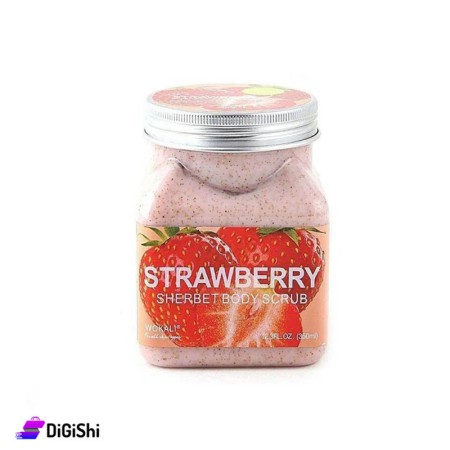 WOKALI Face and Body Scrub With Strawberry Sherbet Extract - 500 ml