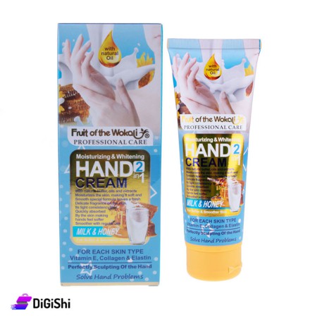 كريم مرطب لليدين بخلاصة العسل والحليب Fruit of the Wokali