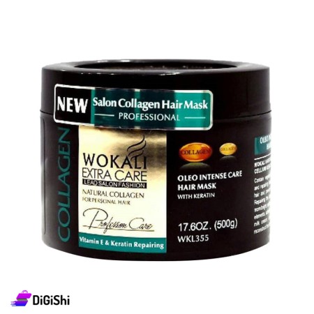 قناع الشعر بالكيراتين والكولاجين Wokali Oleo Intense Care