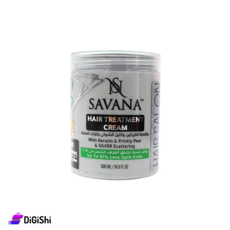 SAVANA Hair Treatment Cream with Keratin & Prickly Pear & Silver Nitrant Extracts