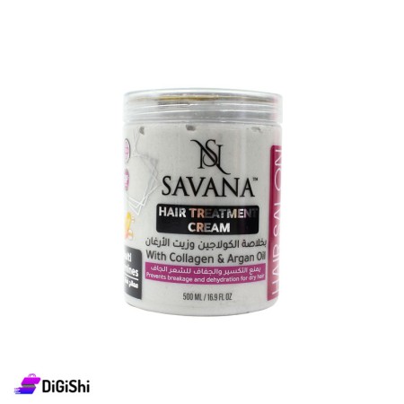 SAVANA Hair Treatment Cream with Collagen Extract & Argan Oil