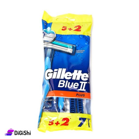 Gillette Blue II Plus Razors 7Pcs Set for Men