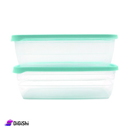Rainbow Rectangle Plastic Bowls Set 2137 - Light Tiffany