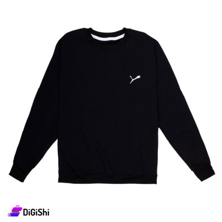 PUMA Men's Cotton Two Fleece Sweater - Black