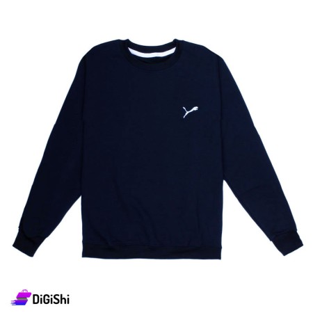 PUMA Men's Cotton Two Fleece Sweater - Dark Blue
