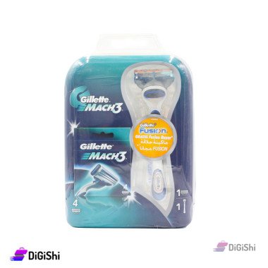 Gillette Fusion MACH3 Men's Razors Heads Set with A Gift