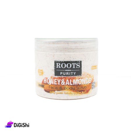 مقشر الوجه والجسم بخلاصة العسل واللوز ROOTS PURITY